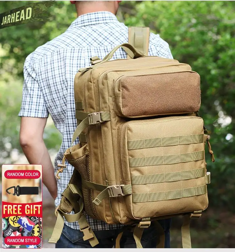 Mochila táctica militar de gran capacidad para deportes al aire libre, mochila Oxford impermeable 1000D para caza, Camping, senderismo, 50L, Nueva - imagen 3