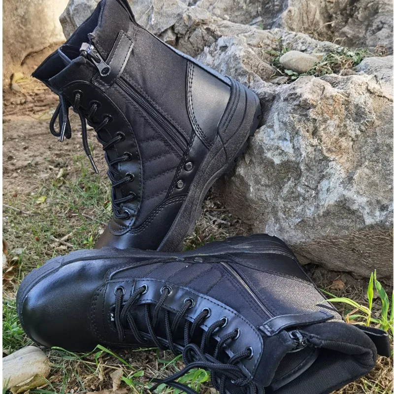 Botas tácticas militares para hombre, zapatos de cuero transpirables para exteriores, combate del Ejército, talla grande, senderismo en el desierto, Invierno - imagen 4