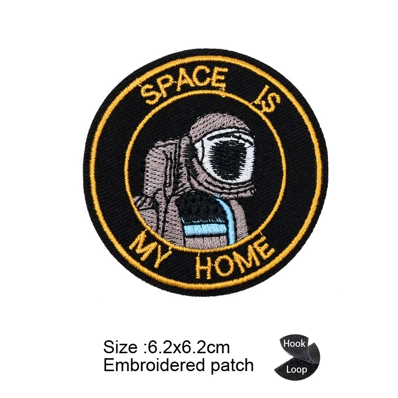 Chaqueta de viaje cósmica con parches personalizados, brazalete de cabeza de Lobo Punk Sunris bordado en 3D, cielo estrellado, sin señal, nuevo diseño - imagen 3