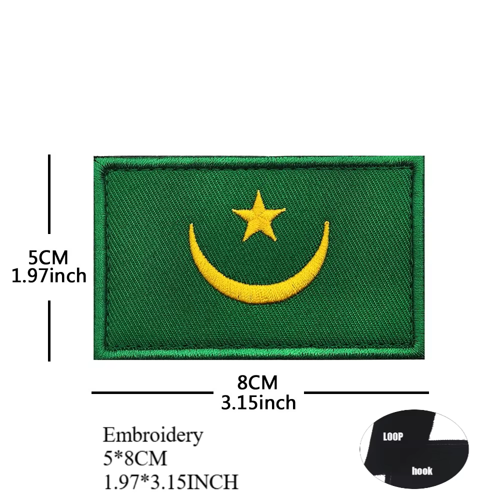 Brazalete bandera África bordado – Parche táctico velcro militar