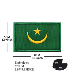 Brazalete bandera África bordado – Parche táctico velcro militar