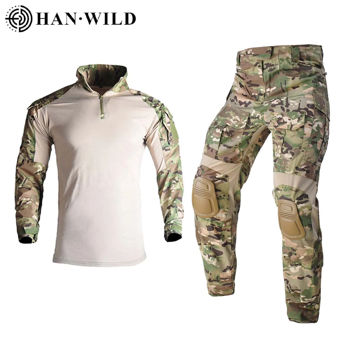 Uniforme táctico para hombre, traje de camuflaje, entrenamiento de acampada, conjunto de combate, pantalones, camisa CP, Softair, Paintball, caza, senderismo, ropa para hombre - imagen 2
