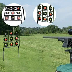 360 °   Objetivo de tiro giratorio, soporte de objetivo de Metal para Rifles BB, tirachinas de arcilla, tablero objetivo de adiestramiento al aire libre portátil