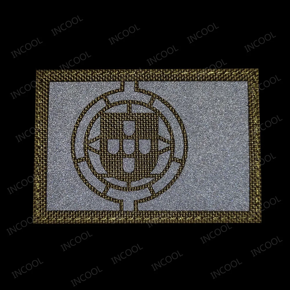Parche de bandera bordada de Portugal, parches reflectantes IR, parches portugueses, apliques de tira adhesiva para ropa, chaqueta - imagen 5