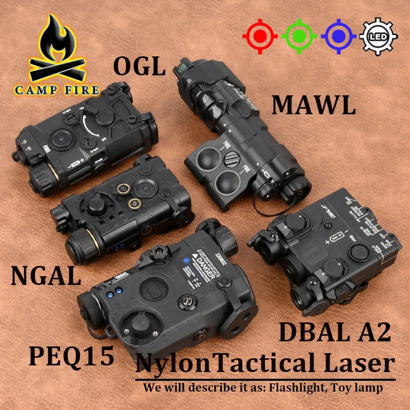 Caja de batería M300 M600 Nylon PEQ15 PEQ 15 NGAL OGL DBAL A2 MAWL C1 + M300A M600C linterna compatible con riel de 20MM