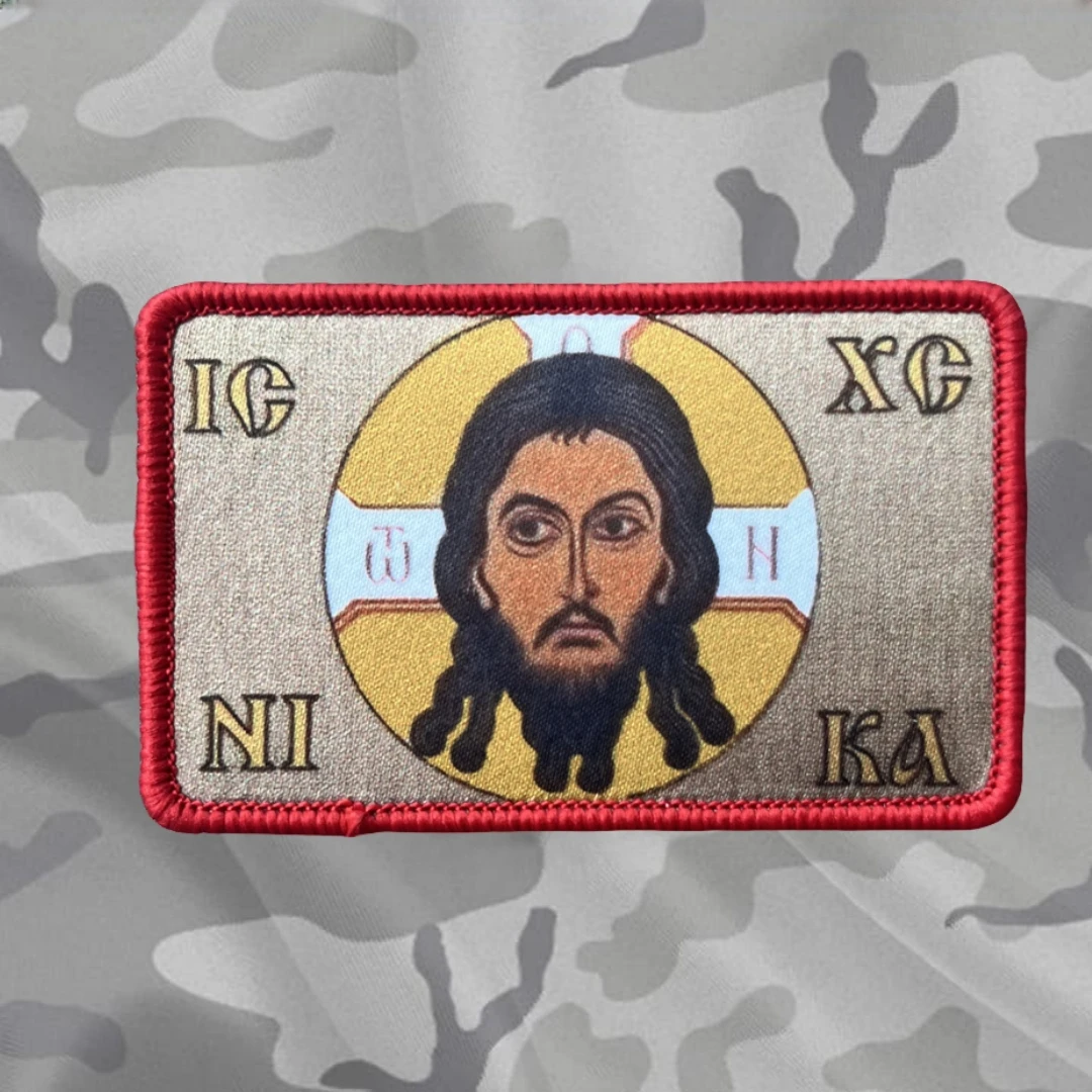 Brazalete del ejército de moral militar táctico de Jesucristo ortodoxo, parches de gancho y bucle impresos para equipos militares, mochila, sombrero, - imagen 5
