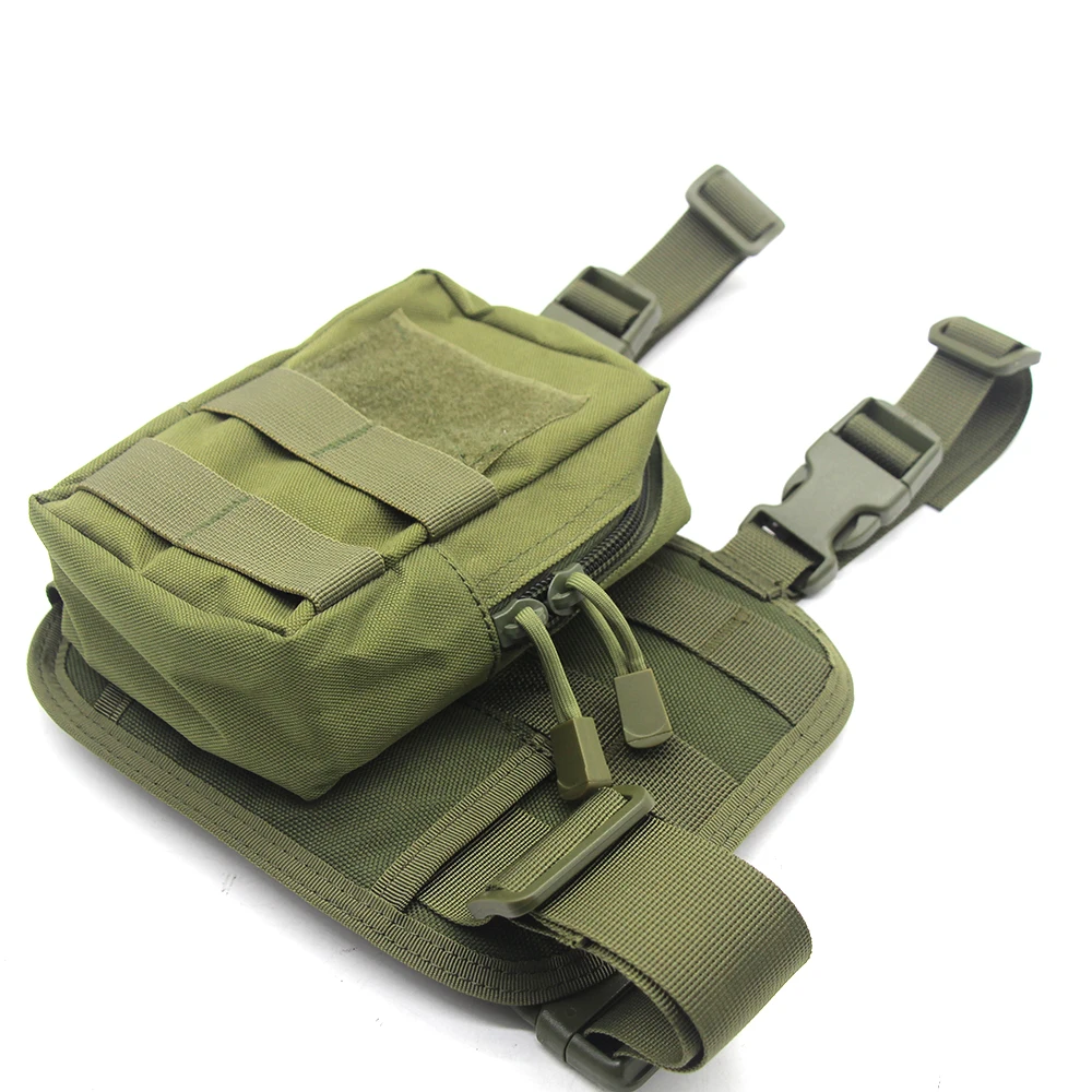 Molle-riñonera táctica EDC, bolsa de herramientas de utilidad para acampar, bolsa médica de supervivencia con plataforma para pierna, Panel de aparejo de muslo - imagen 4