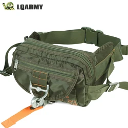 LQARMY-riñonera impermeable de nailon para exteriores, bolsa de cintura para correr, trotar, riñonera con cremallera, bolsa para teléfono móvil