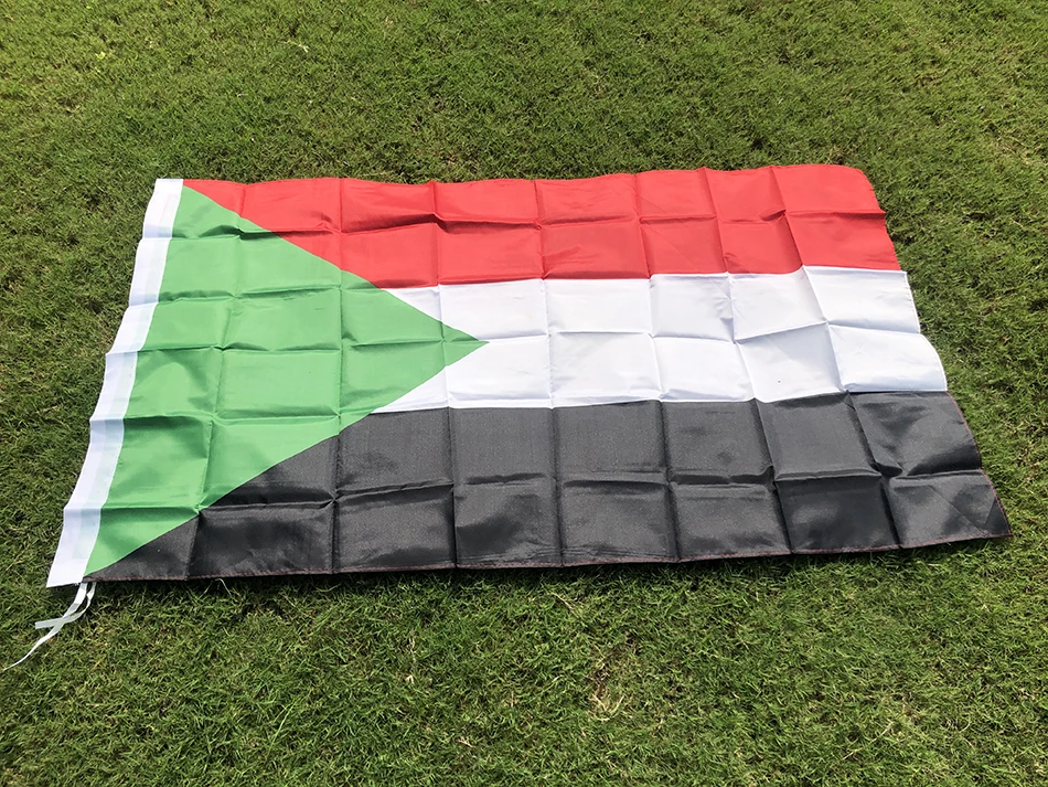Bandera nacional Sudán doble cara de poliéster para exterior - imagen 3