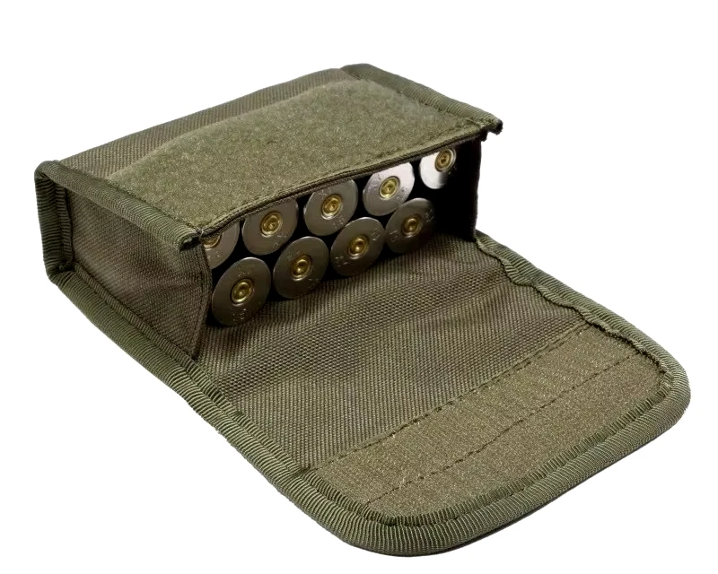 Bolsa de 10 cartuchos redondos, soporte de recarga de escopeta táctica, bolsa Molle para munición, calibre 12/20G, soporte para cartuchos redondos, piezas de pistola - imagen 5