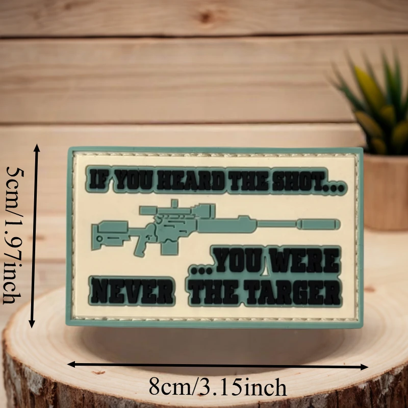 Parche de PVC de 5ive Star Heard The Shot, chaleco táctico, insignia de moral con gancho y bucle, pegatina decorativa para mochila, parches para brazalete para ropa - imagen 3