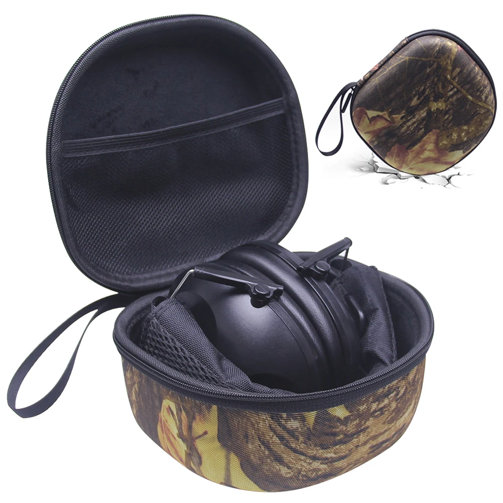 Accesorios para auriculares tácticos, caja de almacenamiento dura, bolsa de almacenamiento portátil de viaje para auriculares de tiro táctico plegables - imagen 5