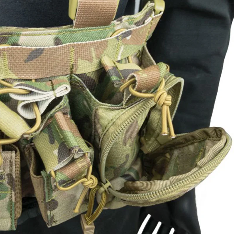 Portador de placa ajustable de nailon 1000D, chaleco de combate táctico Molle, equipo de supervivencia al aire libre para fanáticos de CS - imagen 4