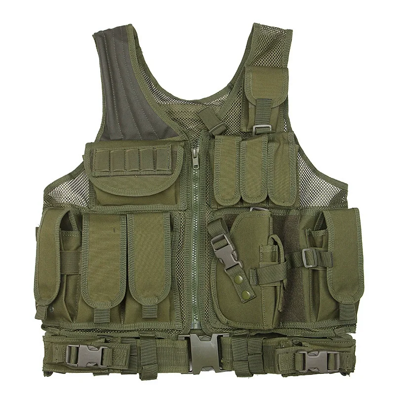 Chaleco táctico para entrenamiento de policía, armadura de combate, equipo militar para caza y Paintball, chaleco Airsoft, chalecos protectores Molle, equipo militar - imagen 4
