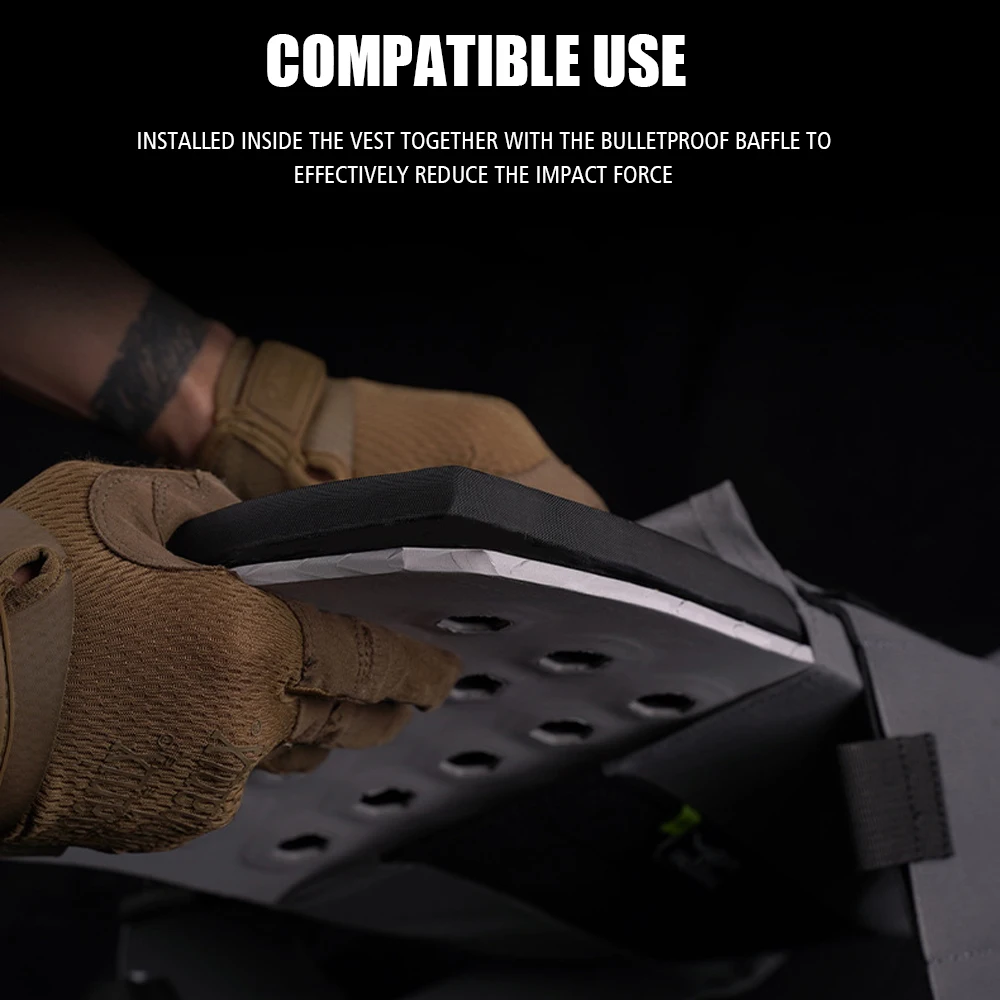 Chaleco táctico con revestimiento de placa a prueba de balas, absorción de impacto, Airsoft, adecuado, 8.0 x 10.0 in, 10.0 x 12.0 in, 11.0 x 14.0 in, placa deflectora, 2 uds. - imagen 5