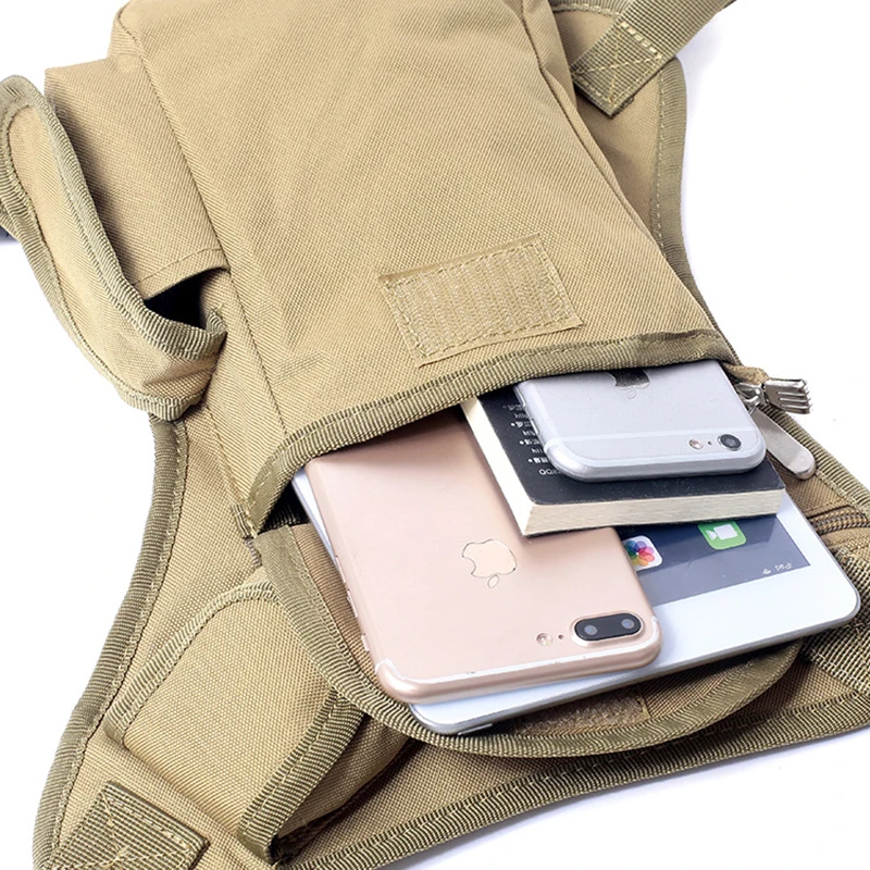 Bolso multifuncional para montañismo al aire libre para hombre, riñonera para pierna de caza táctica militar, riñonera para pierna colgante Molle - imagen 3