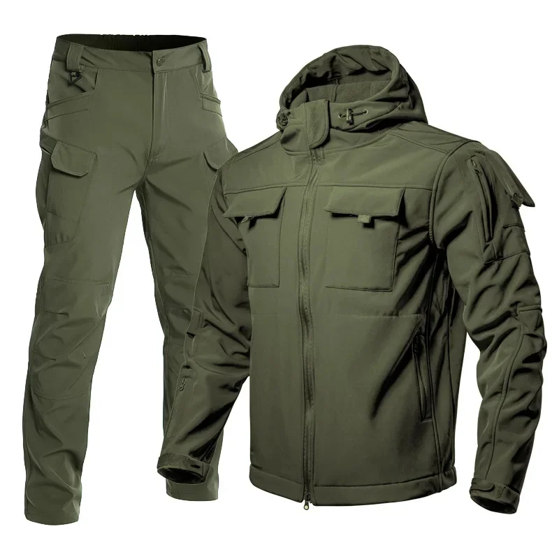 Chaqueta softshell táctica impermeable cortavientos forro polar