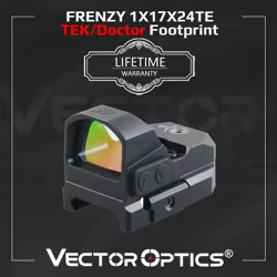 Óptica vectorial Frenzy 1x17x24 5MOA verde/3MOA mira de punto rojo IPX6 impermeable apagado automático para pistola Glock 17 19 9MM 12GA