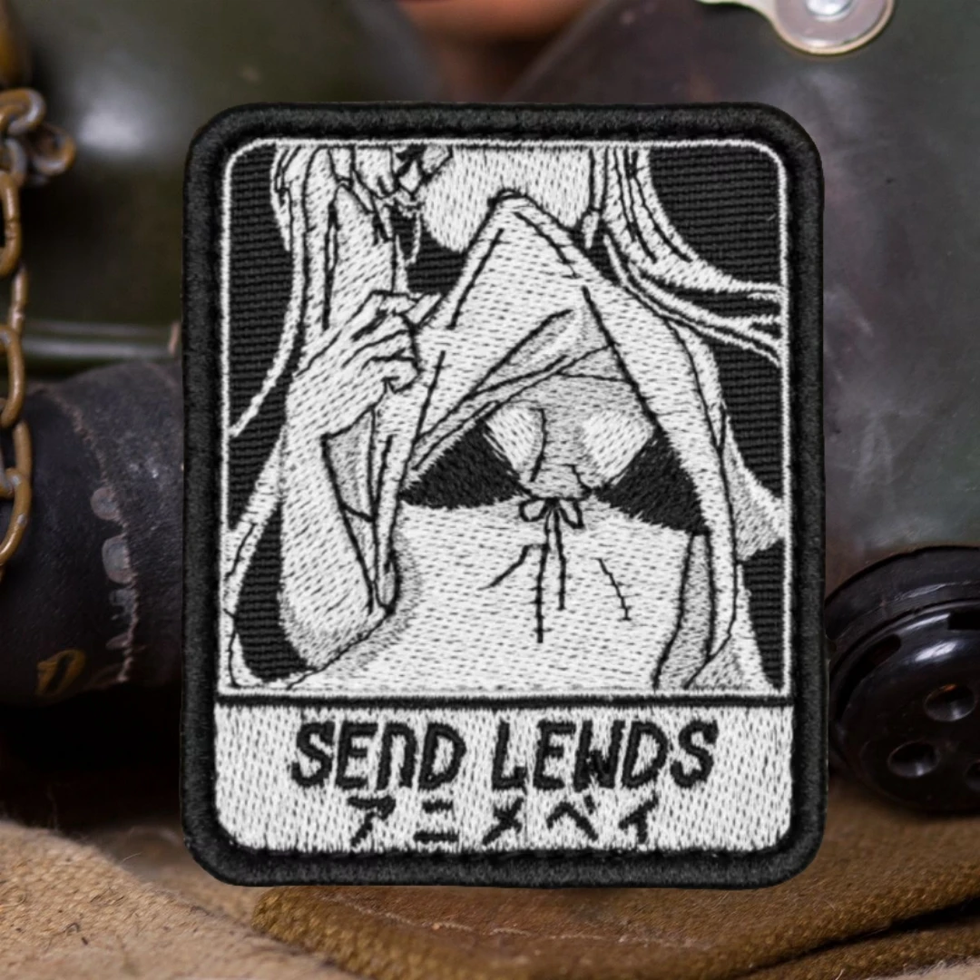 Enviar Lewds chica táctica bordado gancho y bucle parche Anime moral mochila militar ropa pegatina decorativa brazalete - imagen 3