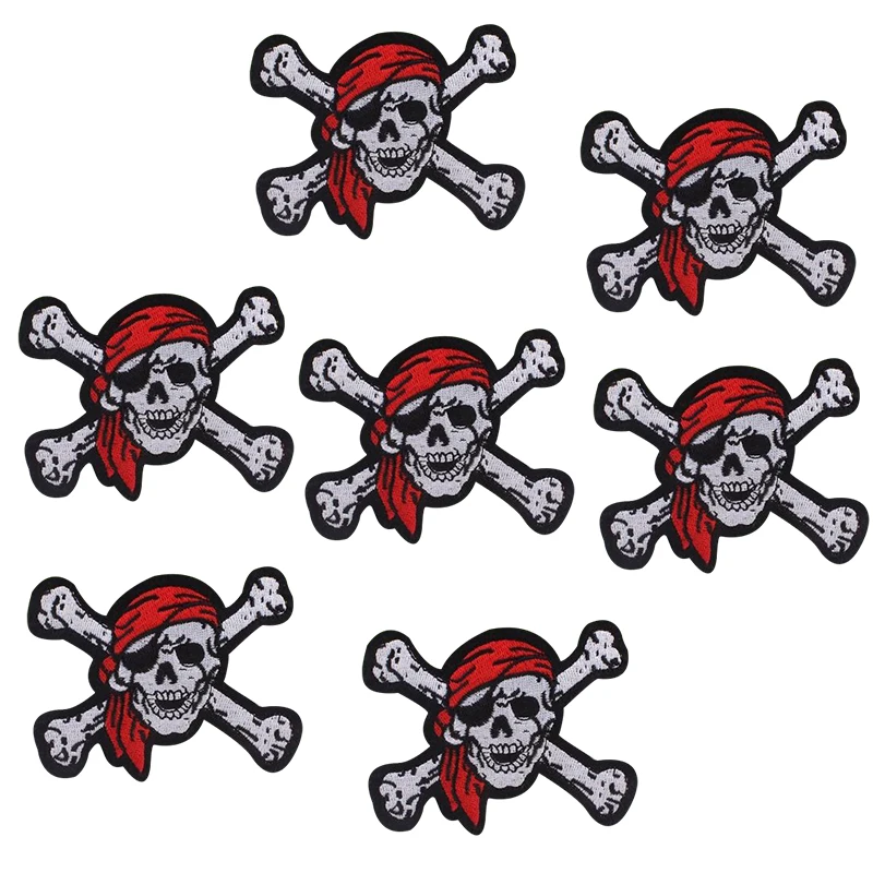 Parches de corazón Punk de calavera para ropa, parches bordados de MR.ROBOT, decodificación DIY para chaqueta y mochila, 10 Uds./lote - imagen 3