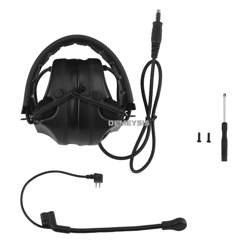 Auriculares tácticos para la cabeza, captación de sonido y reducción de ruido, accesorios para auriculares de comunicación Airsoft para caza - imagen 2
