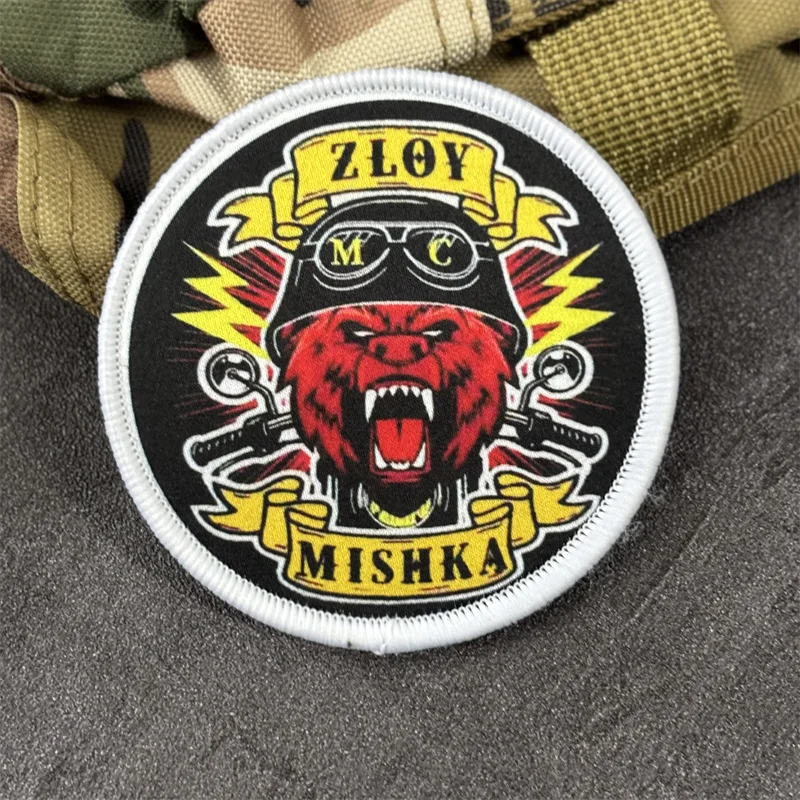Parche táctico con estampado de "oso" para ropa, insignias de moral, parches militares con gancho, pegatinas para mochila - imagen 2
