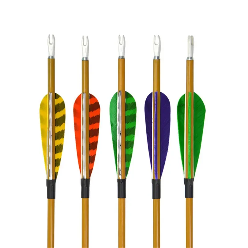 Flecha de carbono para tiro con arco de 32 ", columna vertebral 900, eje de flecha de carbono mezclado, plumas de pavo de 3 pulgadas para caza al aire libre, objetivo de tiro, 6/12 Uds. - imagen 3