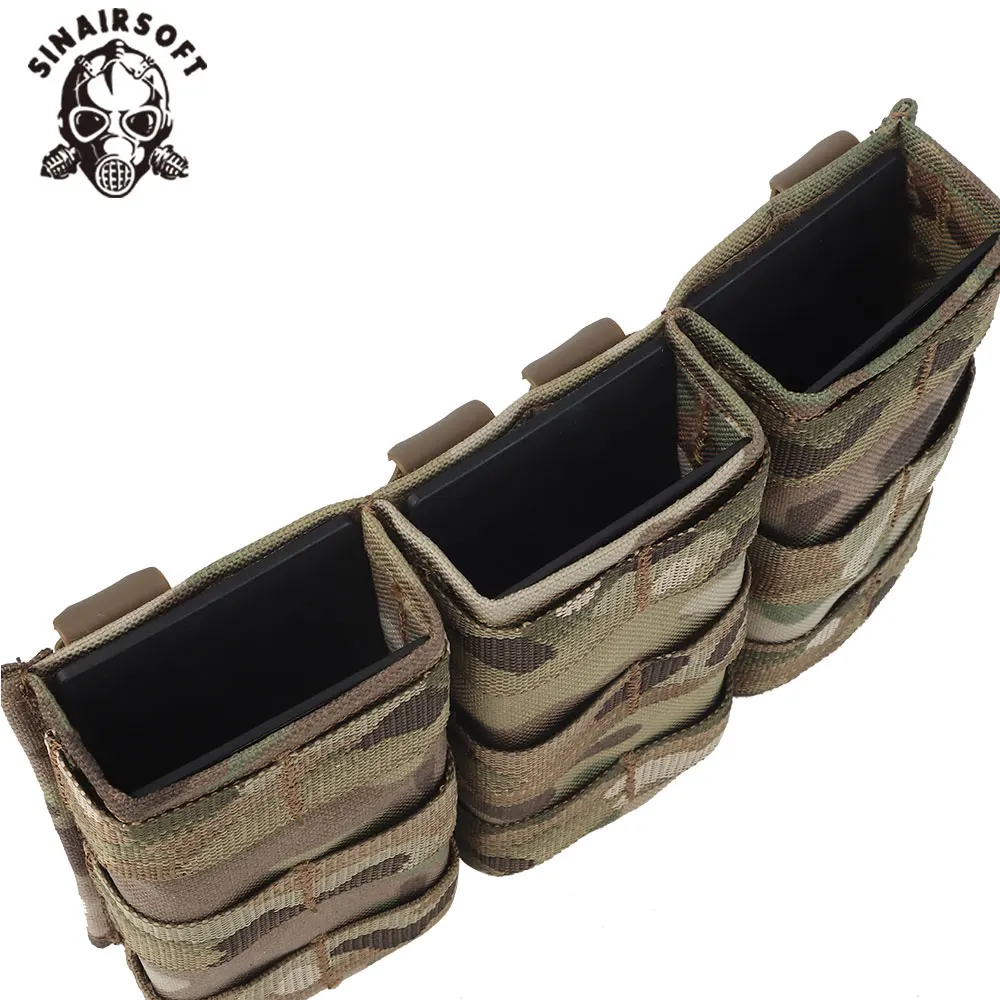 SINAIRSOFT táctico rápido 5,56 Triple Mag bolsas largas AR15 M4 Rifle pistola revistero bolsa MOLLE Malice Clip equipo de caza - imagen 5