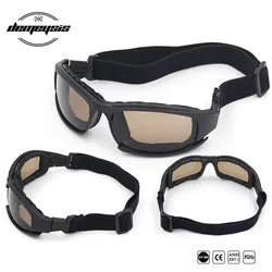 Gafas tácticas fotocromáticas con 4 lentes para Airsoft y tiro