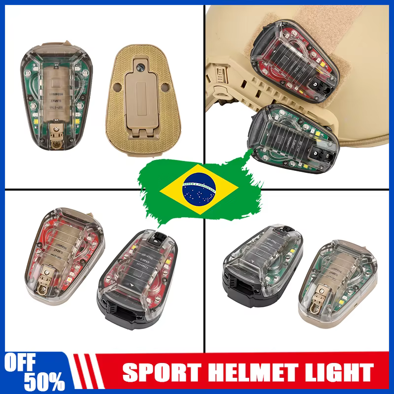 WADSN Luz táctica LED IR para casco – IFF estroboscópico impermeable