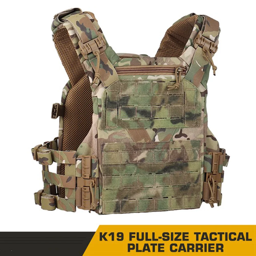 Chaleco táctico de Israel K19, chaleco de caza de tamaño completo, portador de placa 3,0, faja de ajuste rápido, aparejo de pecho