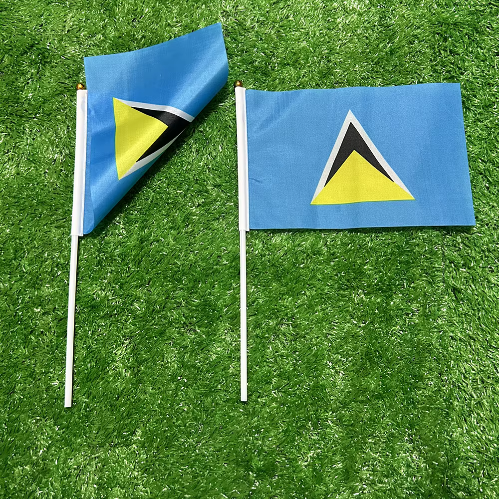 Bandera Santa Lucía de mano con asta – Eventos deportivos y decoración - imagen 5