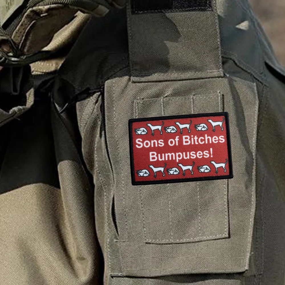 Parche táctico de Navidad, divertidas parches de gancho y bucle de Sons of Bitches, insignia de moral militar, brazalete del ejército, pegatinas para mochila - imagen 5