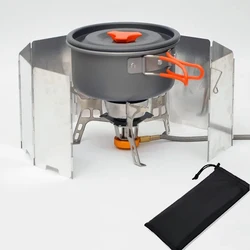 Protector antiviento aluminio para estufa gas camping