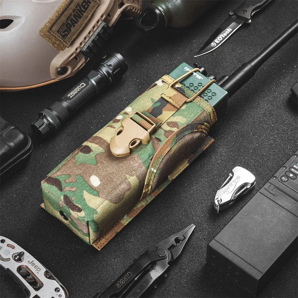 Bolsa táctica Molle para Walkie Talkie, riñonera, soporte de bolsillo, funda para interfono portátil PRC 148/152, bolsa para Radio para caza - imagen 5