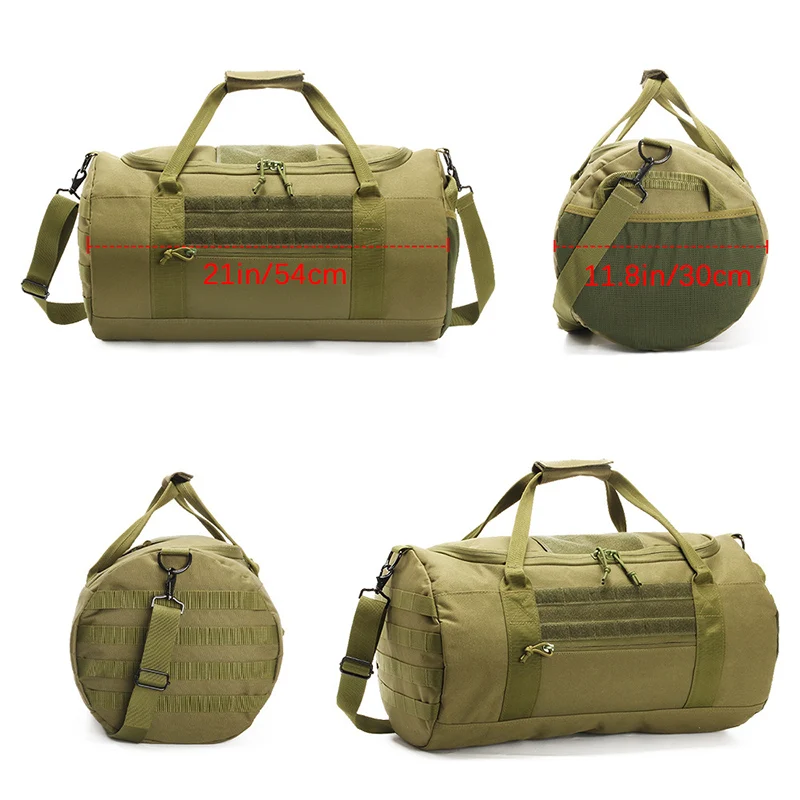 Bolso de viaje para gimnasio y Fitness, bolso táctico para deportes al aire libre, Camping, Molle, gancho y bucle, almacenamiento de lona, bolso de hombro tipo bandolera para hombre - imagen 5