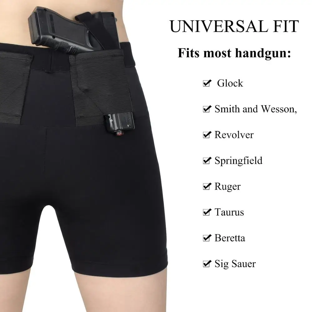 Pistolera táctica iwb oculta de bala alta sin huellas, ropa interior para mujer, funda corta - imagen 2
