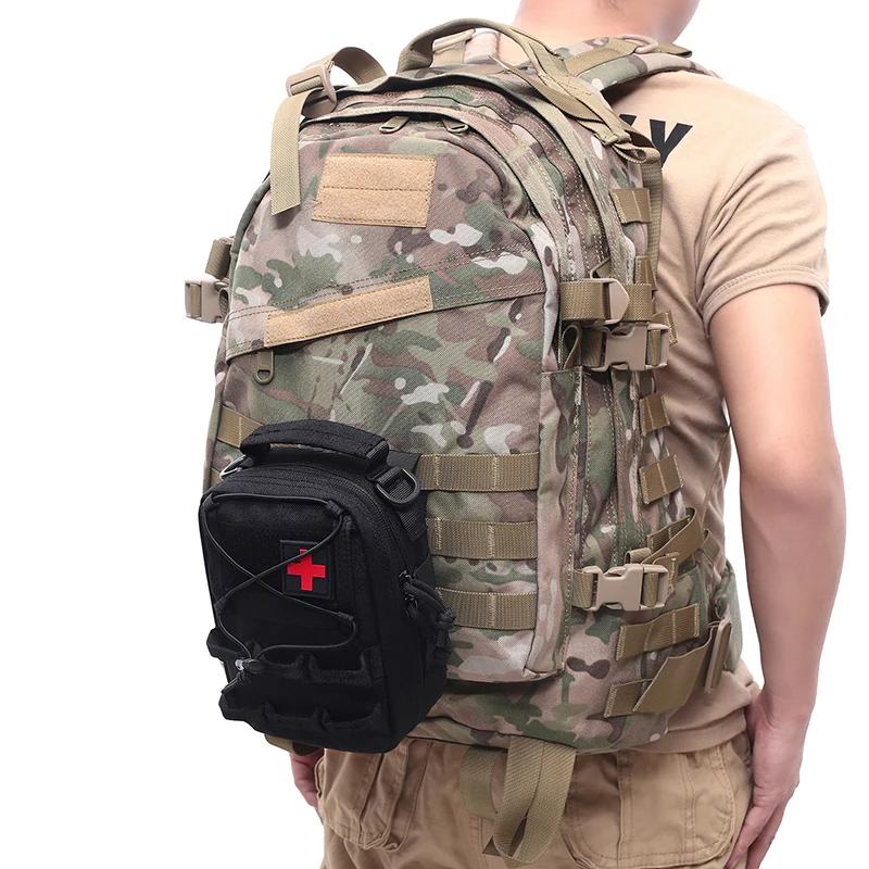 Bolsa médica táctica Molle, Kits de primeros auxilios del ejército militar, bolsa al aire libre, Camping de emergencia, correr, caza, paquete de herramientas de supervivencia EDC - imagen 4