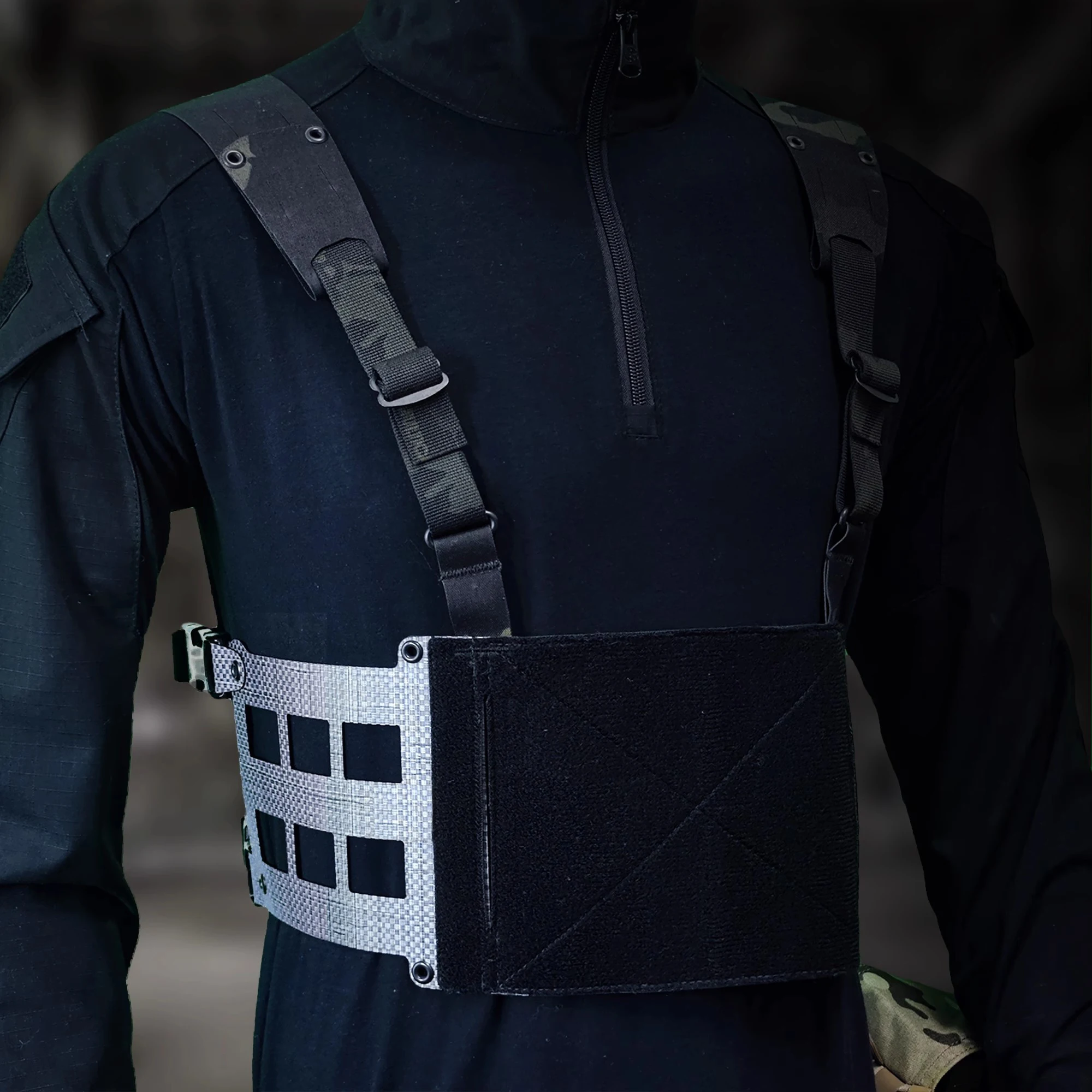 Arnés de pecho táctico de visión baja Wide V2 Chesty Rig estilo Ferro - imagen 3