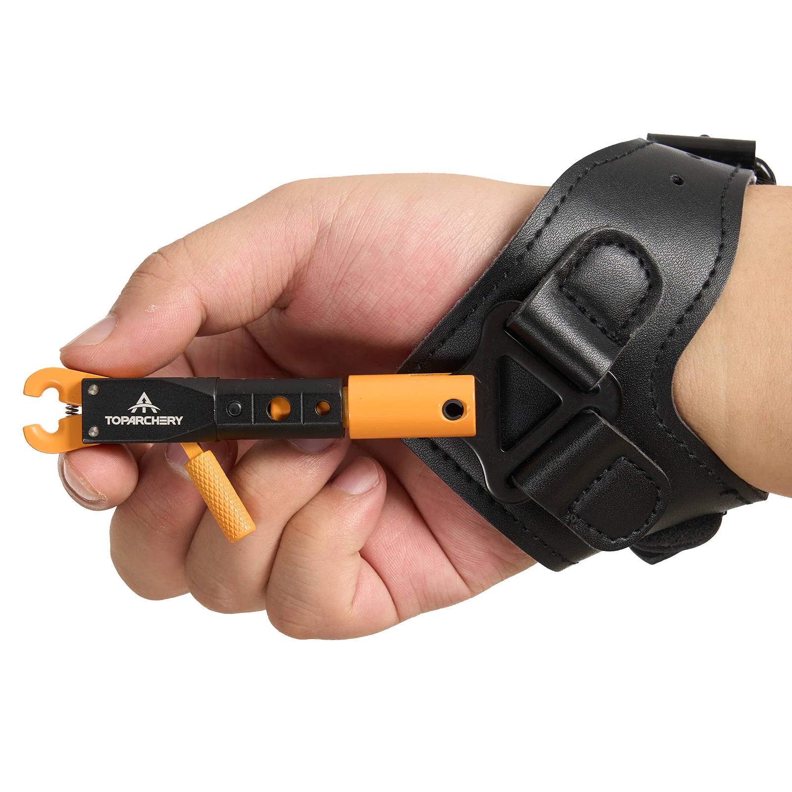Herramienta de liberación de arco compuesto de tiro con arco, alicates giratorios de tres colores, pinza de gatillo, correa de muñeca, accesorios de caza al aire libre, 360 - imagen 4
