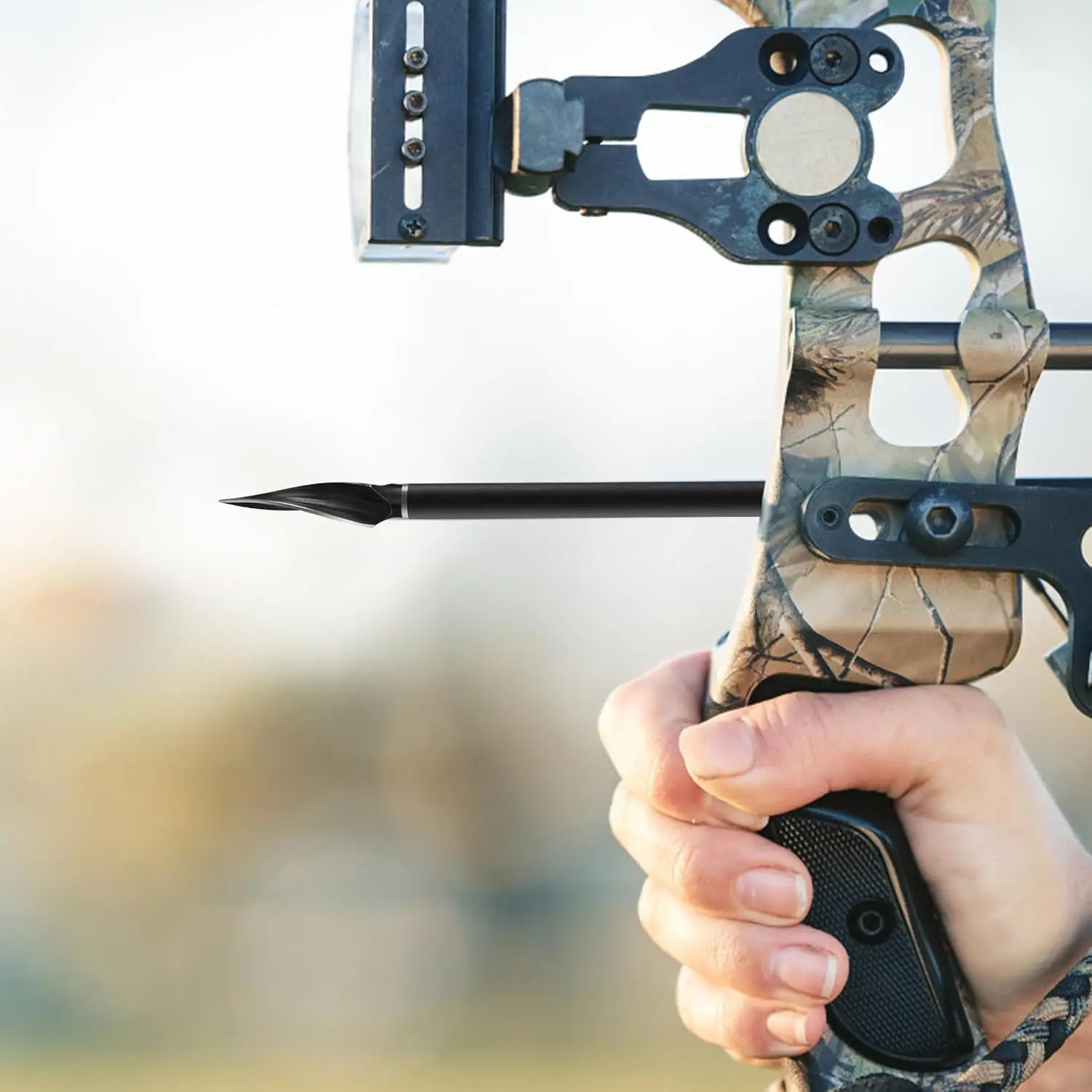 3/6/12 Uds punta de flecha de hierro 150 puntos de caza de grano tiro con arco práctica de tiro para accesorio de tiro con arco - imagen 3