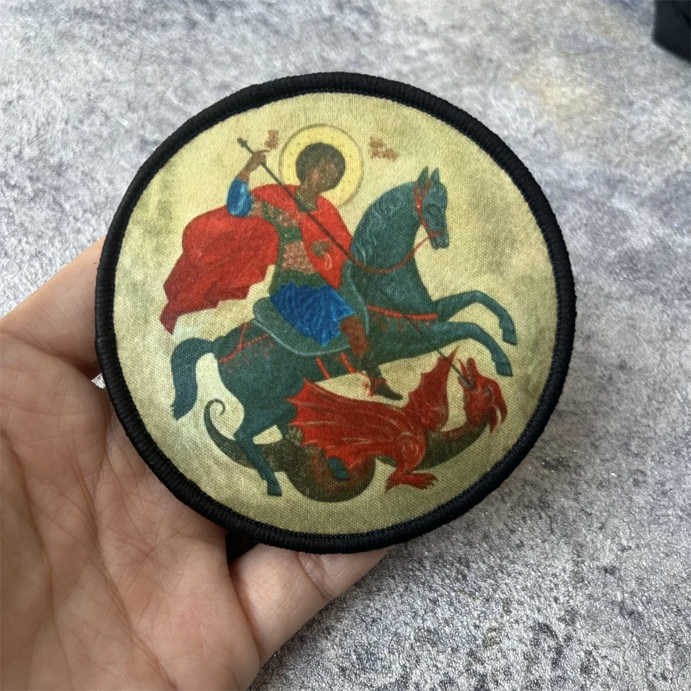 Parche victorioso de George, insignia de moral táctica, emblema del ejército militar, pegatina para mochila, parches impresos con gancho para ropa - imagen 4