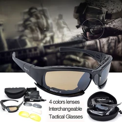 Gafas polarizadas tácticas X7 C5 – 4 lentes intercambiables Airsoft y naturaleza