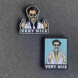 Impresionante y agradable inspiración con emblema de moral, el hombre que dona un pulgar hacia arriba, parches bordados, insignia táctica para ropa