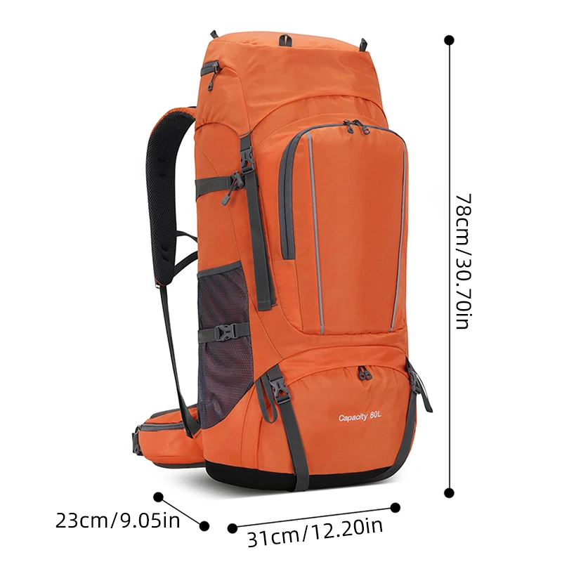 Mochila Montañismo al aire libre, compartimento para zapatos, escalada, senderismo, Camping, bolsa de hidratación con raya reflectante de gran capacidad - imagen 3