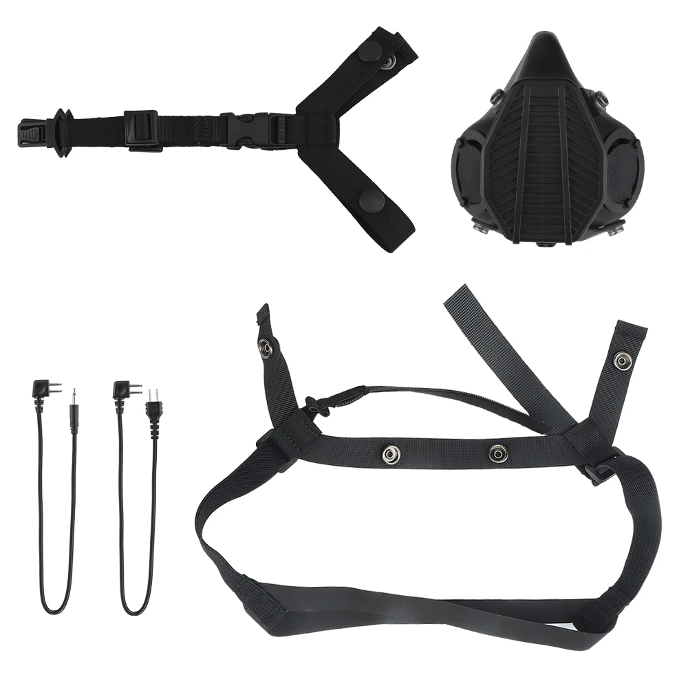 Nuevas máscaras antipolvo con filtro HEPA reemplazable táctico para deportes al aire libre, máscara especial con máscara respiradora de comunicación con micrófono - imagen 5