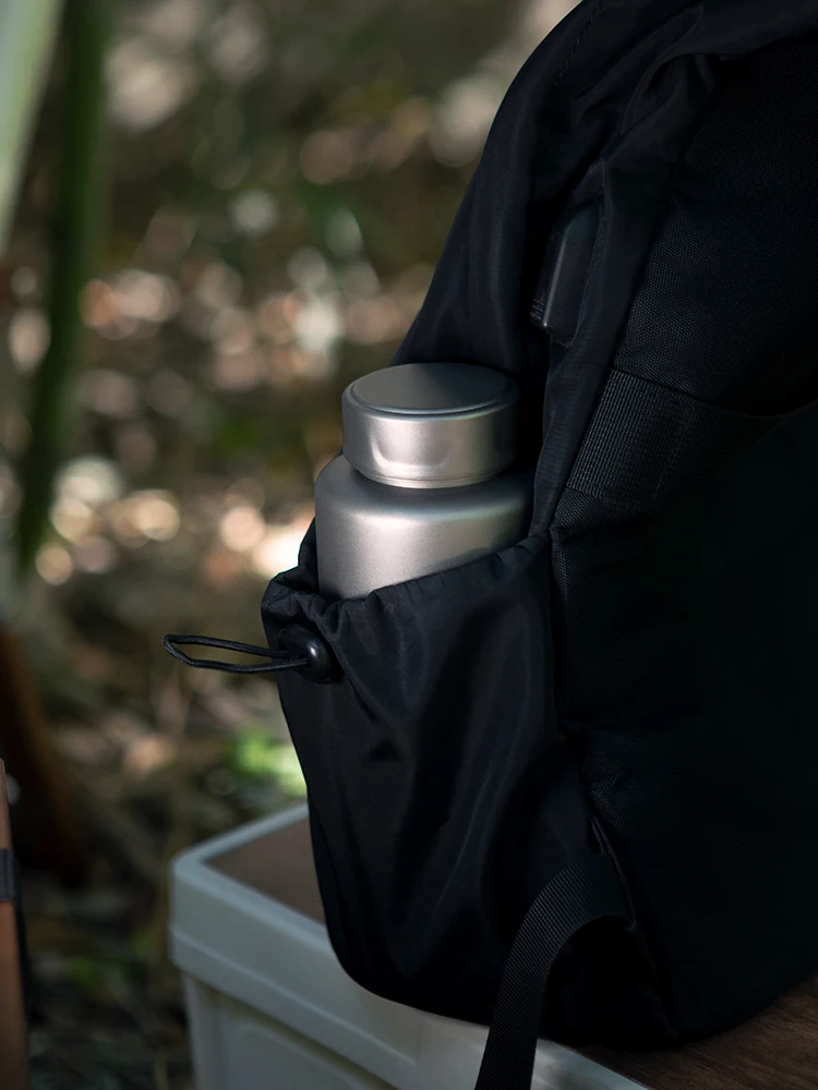 Botella de agua de boca ancha de titanio puro, taza de agua portátil para exteriores, botella de agua deportiva de gran capacidad para viajes en coche - imagen 5