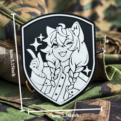 Neko Morale Parche táctico PVC con velcro para chaleco y mochila