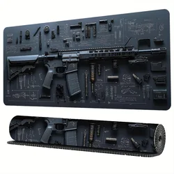 Alfombrilla táctica limpieza armas mouse pad superficie antideslizante