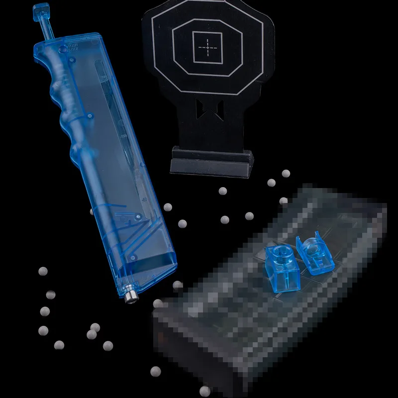 Cargador BB rápido (300 rondas), equipado con dos adaptadores, color transparente, juegos tácticos - imagen 2